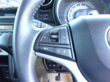 オーディオの音量やチャンネル操作ができるスイッチが、ハンドルに付いています。運転中でも、操作が行えて非常に安全・便利です!
