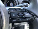 【ステアリングスイッチ】右です。ステアリングから手を離さず、運転に集中したまま手元でレーダークルーズコントロールの操作などができます。