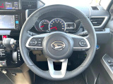 【純正革巻きステアリング】上質な革を使用することで、手にしっかり馴染みとても運転しやすいハンドルです♪