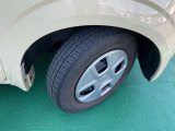 145/80R13スチールホイル、キャップつき(夏タイヤ装着)冬タイヤ、ホイール注文も承っております☆