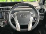 【純正革巻きステアリング】上質な革を使用することで、手にしっかり馴染みとても運転しやすいハンドルです♪