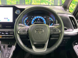 【純正革巻きステアリング】上質な革を使用することで、手にしっかり馴染みとても運転しやすいハンドルです♪