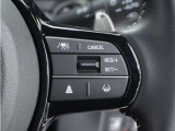 ◆アダプティブクルーズコントロール◆予め設定した車速内でクルマが自動的に加減速。前走車との適切な車間距離を維持しながら追従走行します。【LKAS】車線維持支援システムでステアリング操作を支援。