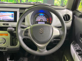【純正革巻きステアリング】上質な革を使用することで、手にしっかり馴染みとても運転しやすいハンドルです♪