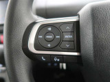 ステアリングスイッチ付き。前方から目を離すことなく操作することが可能です。