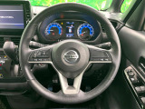 【純正革巻きステアリング】上質な革を使用することで、手にしっかり馴染みとても運転しやすいハンドルです♪