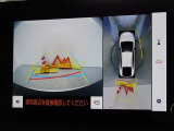 バックガイドモニターを装備しています、車庫入れもラクラクです。パノラミックビューモニターを搭載しています、上からの画像も表示されます。