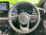 【純正革巻きステアリング】上質な革を使用することで、手にしっかり馴染みとても運転しやすいハンドルです♪