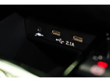 小物の収納に便利なセンタートレイには携帯等のデバイスの充電可能なUSB出力電源付です。