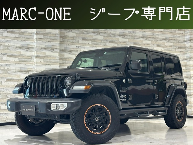 ラングラー アンリミテッド サハラ 3.6L 4WD 1年保証付/黒革シート/Carplay/フルセグ/シ