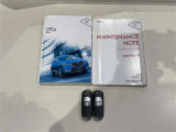 メンテナンスノート付きです。過去の整備記録を確認したり、お車の状況にあった整備をすることに役立ちます。