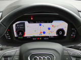 ■バーチャルコックピット 従来のメーターパネルの位置にレイアウトされた12.3インチの高解像度液晶画面に、速度計/回転計や地図、ナビゲーションなどの運転に必要な情報を集約し、フレキシブルに表示します。