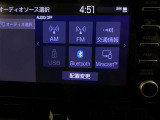 【Bluetooth機能付き】・・・ハンズフリー機能とスマートフォンにインストール済の音楽を聴くことができます。