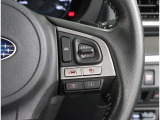 ハンドルに付いたスイッチによりオーディオと追従機能付きクルーズコントロールの操作が可能!追従速度や車間距離の変更もできます!!