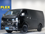 令和7年式ハイエースVダークプライムⅡ2800ディーゼル4WDカスタム車両入庫!新品オリジナルフロントバンパー新品オリジナル17インチアルミ新品オリジナルLEDテールパイオニアナビフリップダウン装備!