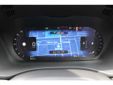 メーターは全面が液晶ディスプレイとなっております。 またメーター中央のスペースはナビを映し出し目線を移動することなく運転に集中できます。