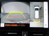 車両を上から見たような映像をディスプレイオーディオ画面に表示するパノラミックビューモニター