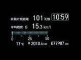 ディスプレイには、平均燃費、外気温、航続可能距離などの情報が表示されます。