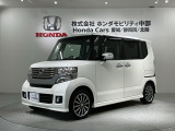 全国納車可 第三者機関証明書付 灯油臭有り 1年保証 ワンオ-ナ- ナビ TV Rカメラ DVD ETC HID 両側電動ドア VSA クルコン装備のN-BOXカスタム GターボSSパッケージ入庫!