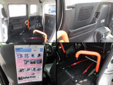 リヤシートも全車消毒済み。車いす専用の広々としたスペース。★詳しくはスタッフまでお尋ねください