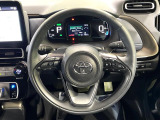 【純正革巻きステアリング】上質な革を使用することで、手にしっかり馴染みとても運転しやすいハンドルです♪