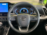 【純正革巻きステアリング】上質な革を使用することで、手にしっかり馴染みとても運転しやすいハンドルです♪