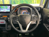 【純正革巻きステアリング】上質な革を使用することで、手にしっかり馴染みとても運転しやすいハンドルです♪
