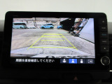 バックカメラの画像です。ガイドラインがスムースな車庫入れをサポートいたします。車庫入れの安心感がアップしますね。