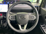 【純正革巻きステアリング】上質な革を使用することで、手にしっかり馴染みとても運転しやすいハンドルです♪