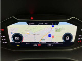 バーチャルコックピットでメーター部にて地図を確認することができます。縮尺も変更可能です。