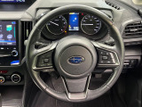 【純正革巻きステアリング】上質な革を使用することで、手にしっかり馴染みとても運転しやすいハンドルです♪