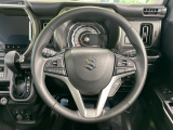 【純正革巻きステアリング】上質な革を使用することで、手にしっかり馴染みとても運転しやすいハンドルです♪