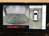 【パノラミックビューモニター】専用のカメラにより、上から見下ろしたような視点で360度車の周囲を確認することができます。