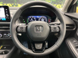 【純正革巻きステアリング】上質な革を使用することで、手にしっかり馴染みとても運転しやすいハンドルです♪