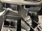収納スペースや、ドリンクホルダーもついています。長距離ドライブで活躍する必需品ですね♪