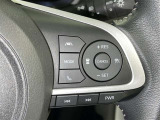 ステアリングスイッチ付き。前方から目を離すことなく操作することが可能です。