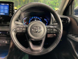 【純正革巻きステアリング】上質な革を使用することで、手にしっかり馴染みとても運転しやすいハンドルです♪