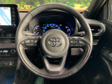 【純正革巻きステアリング】上質な革を使用することで、手にしっかり馴染みとても運転しやすいハンドルです♪