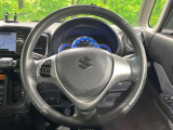 【純正革巻きステアリング】上質な革を使用することで、手にしっかり馴染みとても運転しやすいハンドルです♪