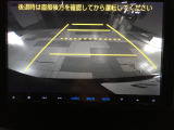 バックカメラの画像です。ガイドラインがスムースな車庫入れをサポートいたします。車庫入れの安心感がアップしますね。