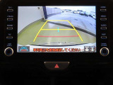バックモニター付きです。モニターにはガイド線も表示されます。