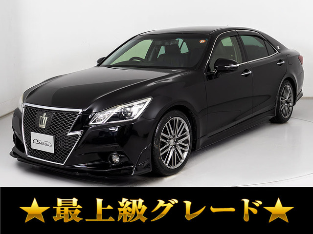 クラウンアスリート 3.5 G 黒革 エアロ スパッタ18AW パドルS