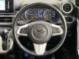 【純正革巻きステアリング】上質な革を使用することで、手にしっかり馴染みとても運転しやすいハンドルです♪