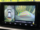 【パノラミックビューモニター】専用のカメラにより、上から見下ろしたような視点で360度クルマの周囲を確認することができます☆死角部分も確認しやすく、狭い場所での切り返しや駐車もスムーズに行えます。
