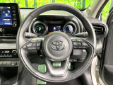 【純正革巻きステアリング】上質な革を使用することで、手にしっかり馴染みとても運転しやすいハンドルです♪