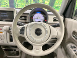 【純正革巻きステアリング】上質な革を使用することで、手にしっかり馴染みとても運転しやすいハンドルです♪