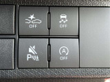 スマートアシストOFFスイッチ、コーナーセンサーブザーOFFスイッチ、VSC・TRC OFFスイッチ、エコアイドルOFFスイッチ。