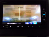 バックカメラの画像です。ガイドラインがスムースな車庫入れをサポートいたします。車庫入れの安心感がアップしますね。