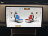 【全席シートヒーター&クーラー】フロント・リアシートの両方で3段階調節が可能なシートヒーター&クーラーがご利用いただけます。フロントナビ部分からリアシートの調節も可能です。