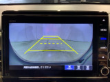 リアカメラ付で、後方をナビ画面で確認。車庫入れも安心です。もちろん、バックギアと連動しています。